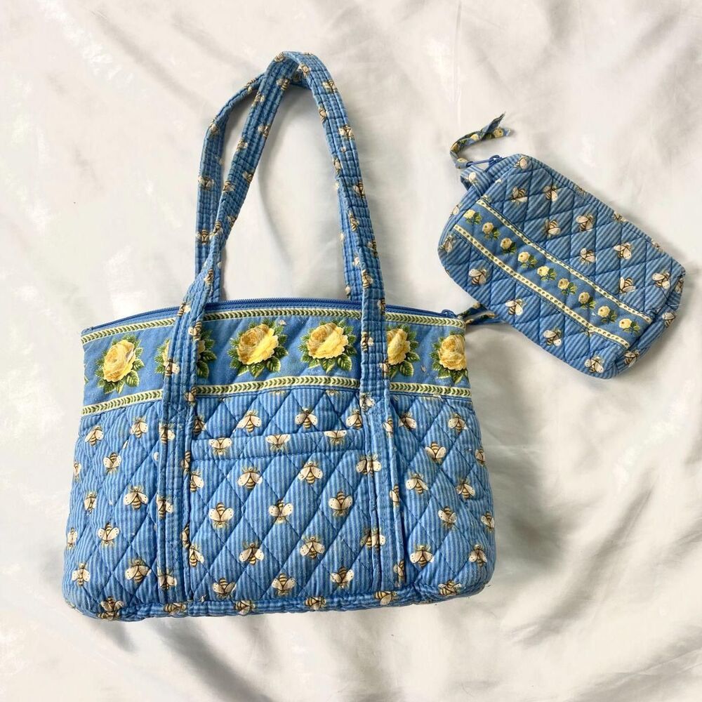 RARE VERA Retired BRADLEY BEES BITTY BETSY HANDBAG & COSMETIC BAG